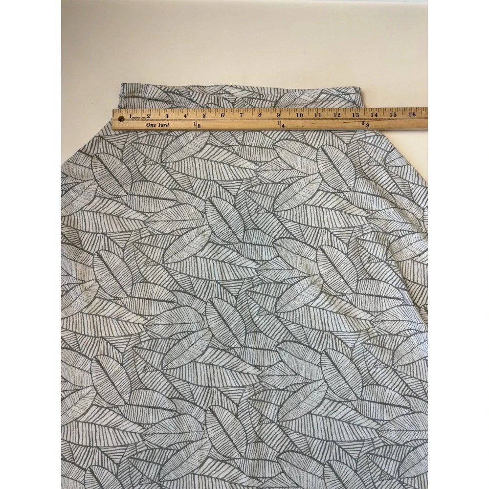 Aden + Anais Nursing Cover Grey White Leaf Print OS Cotton Spandex Breastfeeding